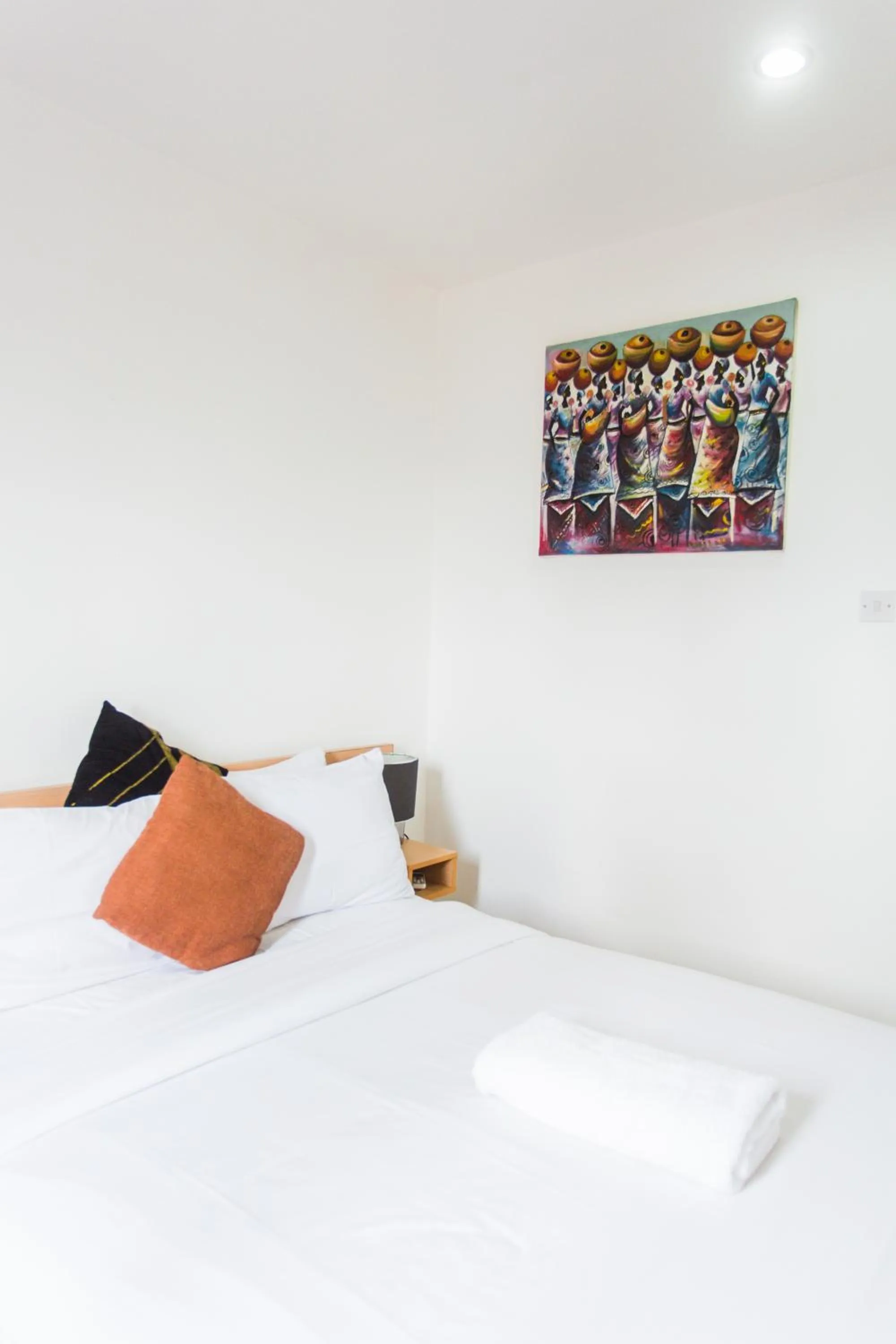 Decorative detail, Bed in Accra Luxury Apartments at Clifton Place