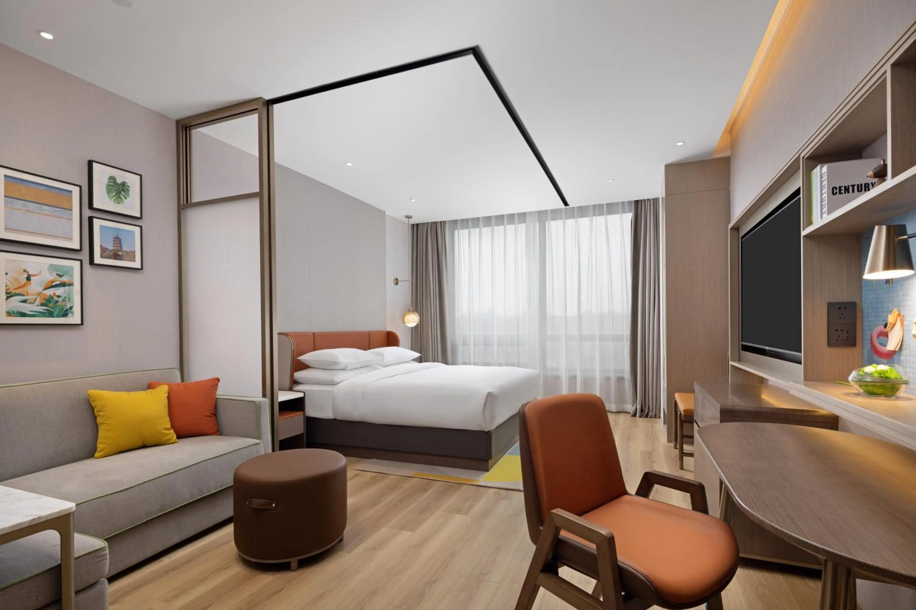 Bed in Home2 Suite by Hilton Hangzhou East Railway Station