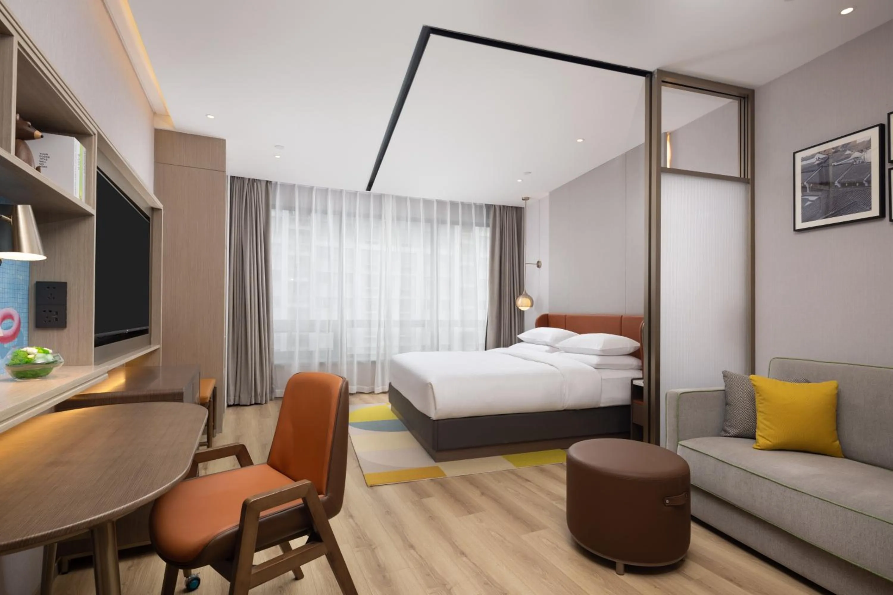 Bed in Home2 Suite by Hilton Hangzhou East Railway Station