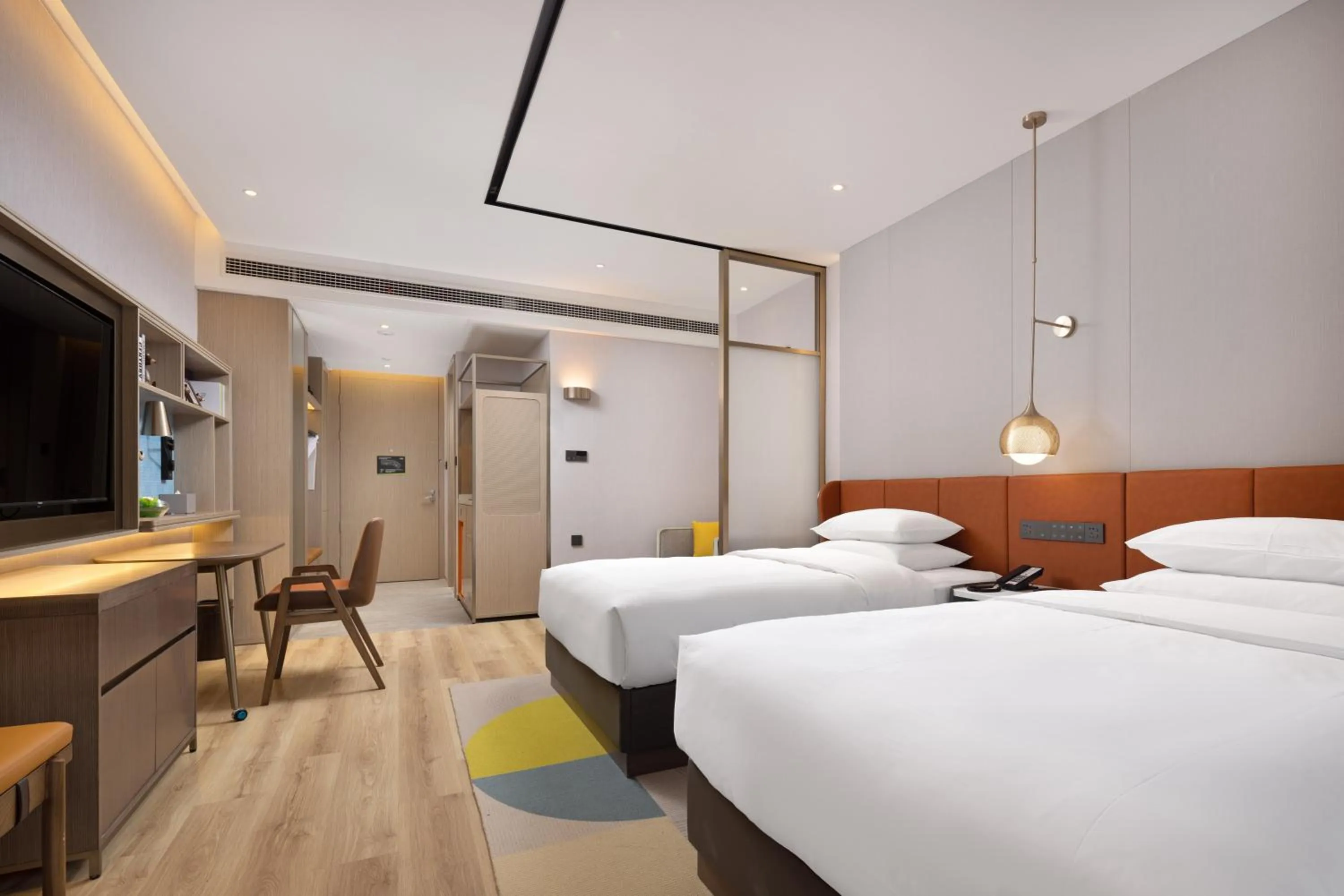 Bed in Home2 Suite by Hilton Hangzhou East Railway Station