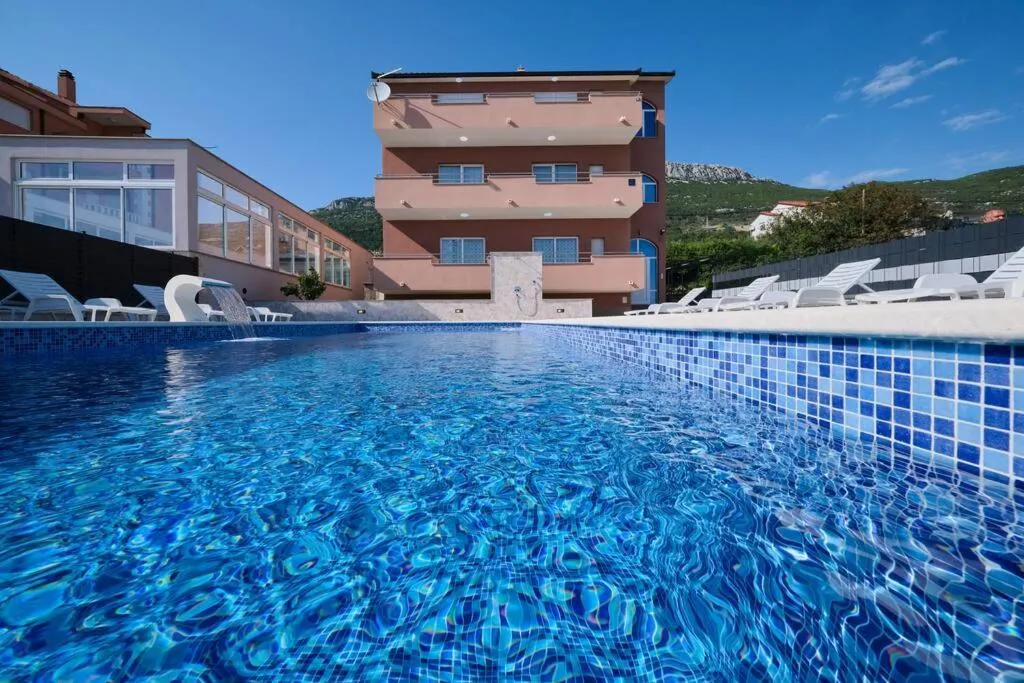 Pool view in Villa Radun near Split