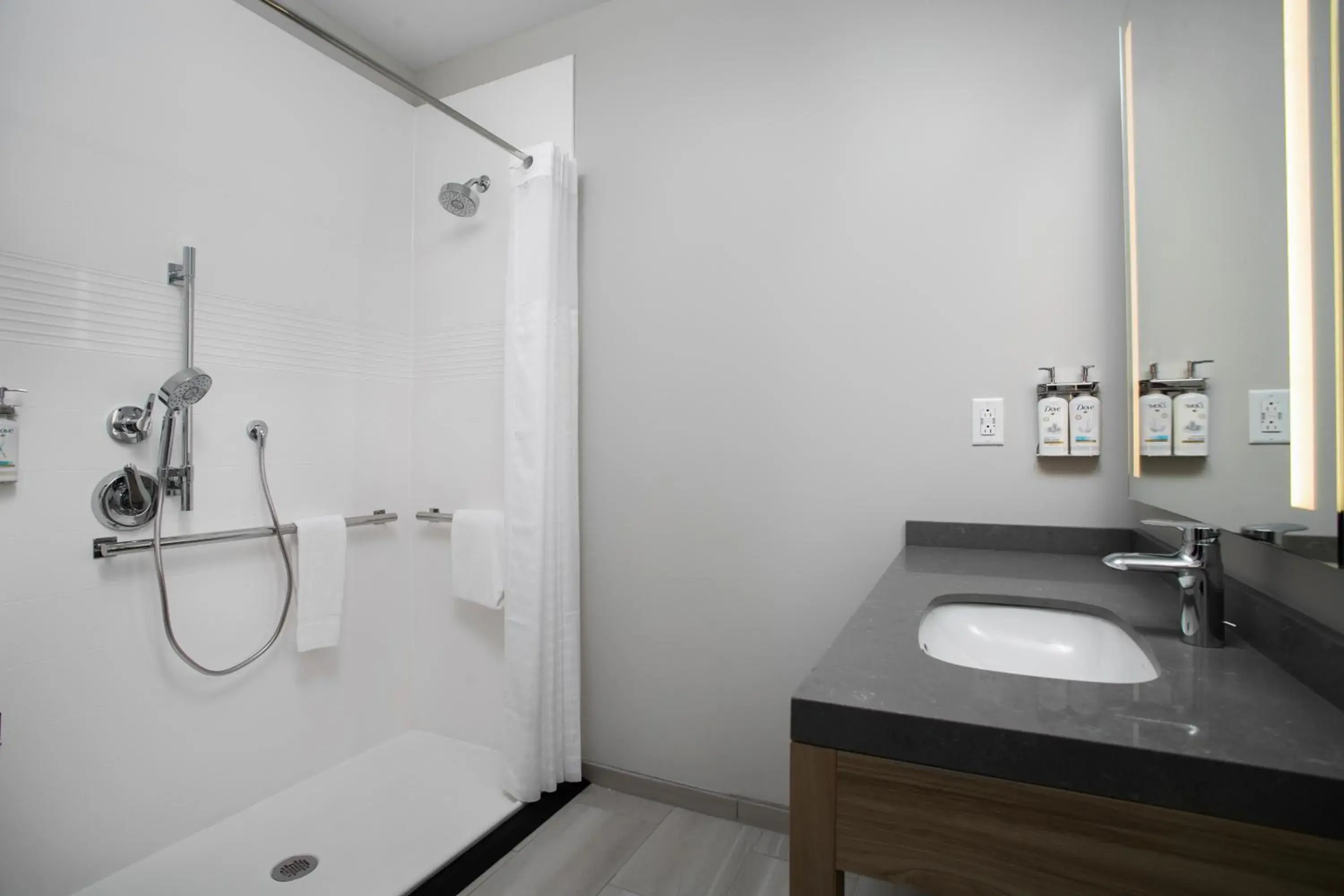 Bathroom in Candlewood Suites Chattanooga Hamilton Place by IHG Bathroom in Candlewood Suites Chattanooga Hamilton Place by IHG