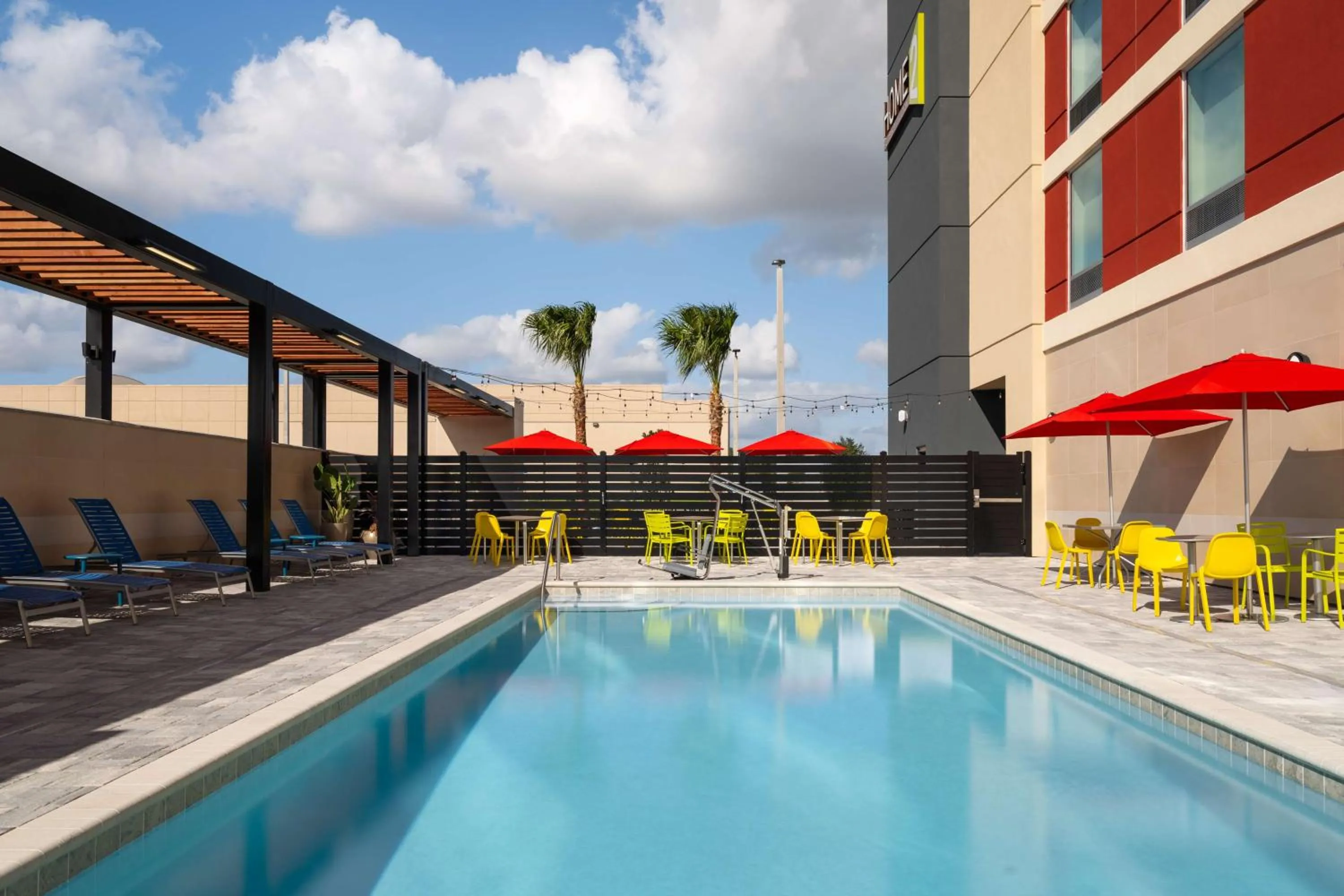 Pool view in Home2 Suites By Hilton Winter Haven