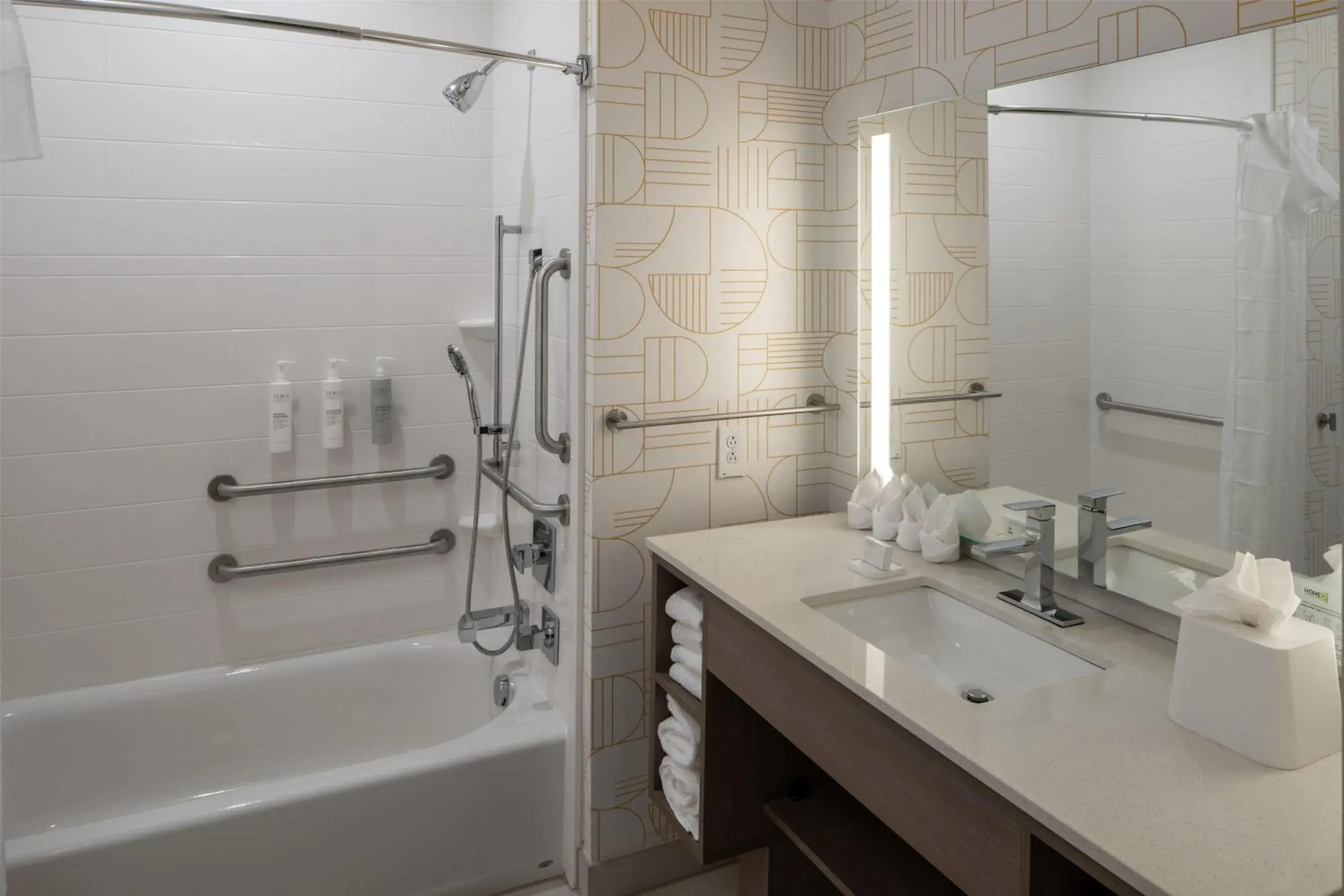 King Studio Suite with Accessible Tub - Mobility Access in Home2 Suites By Hilton West Lafayette King Studio Suite with Accessible Tub - Mobility Access in Home2 Suites By Hilton West Lafayette