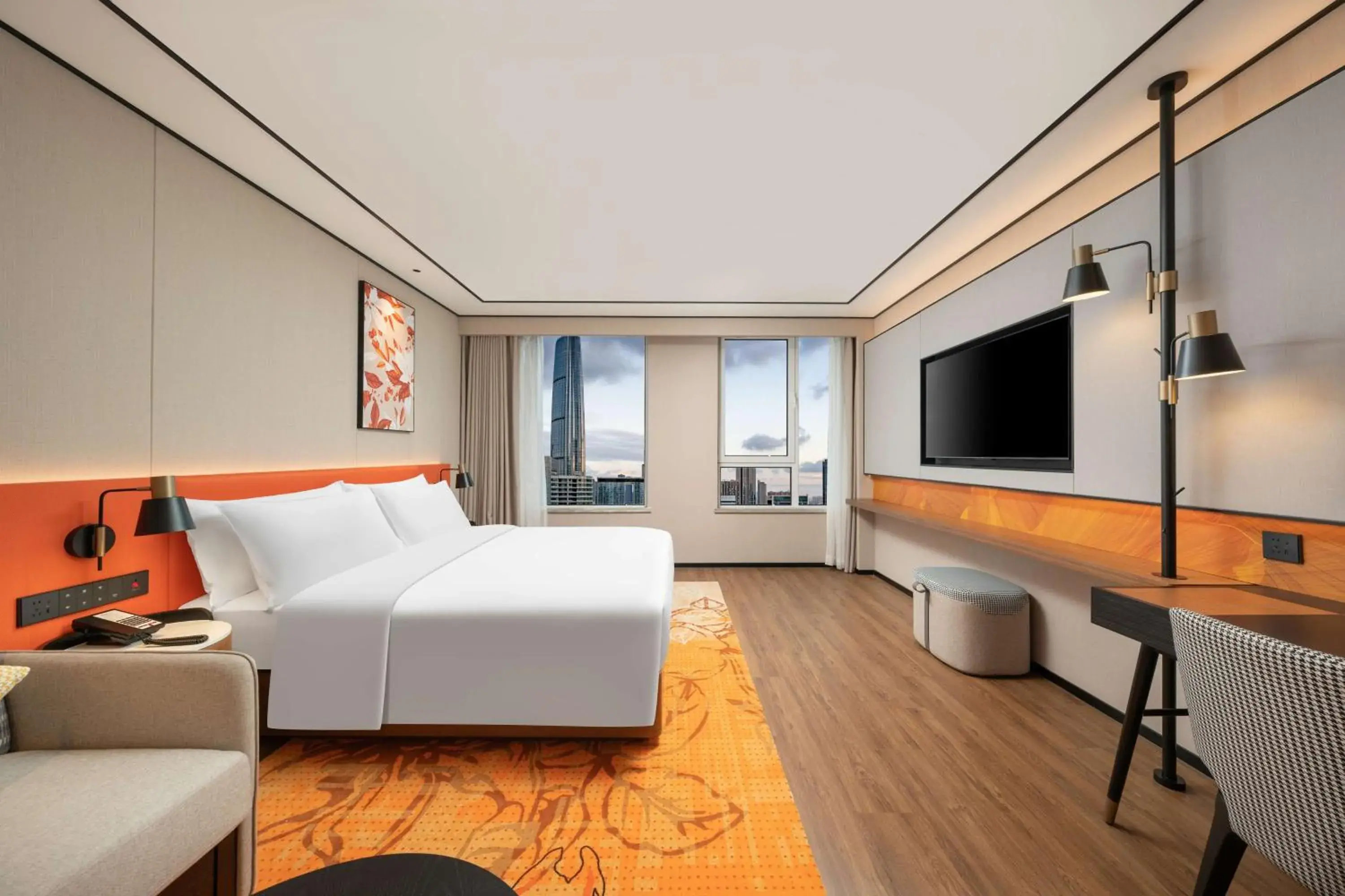 Living room, Bed in Hilton Garden Inn Tianjin Railway Station Living room, Bed in Hilton Garden Inn Tianjin Railway Station