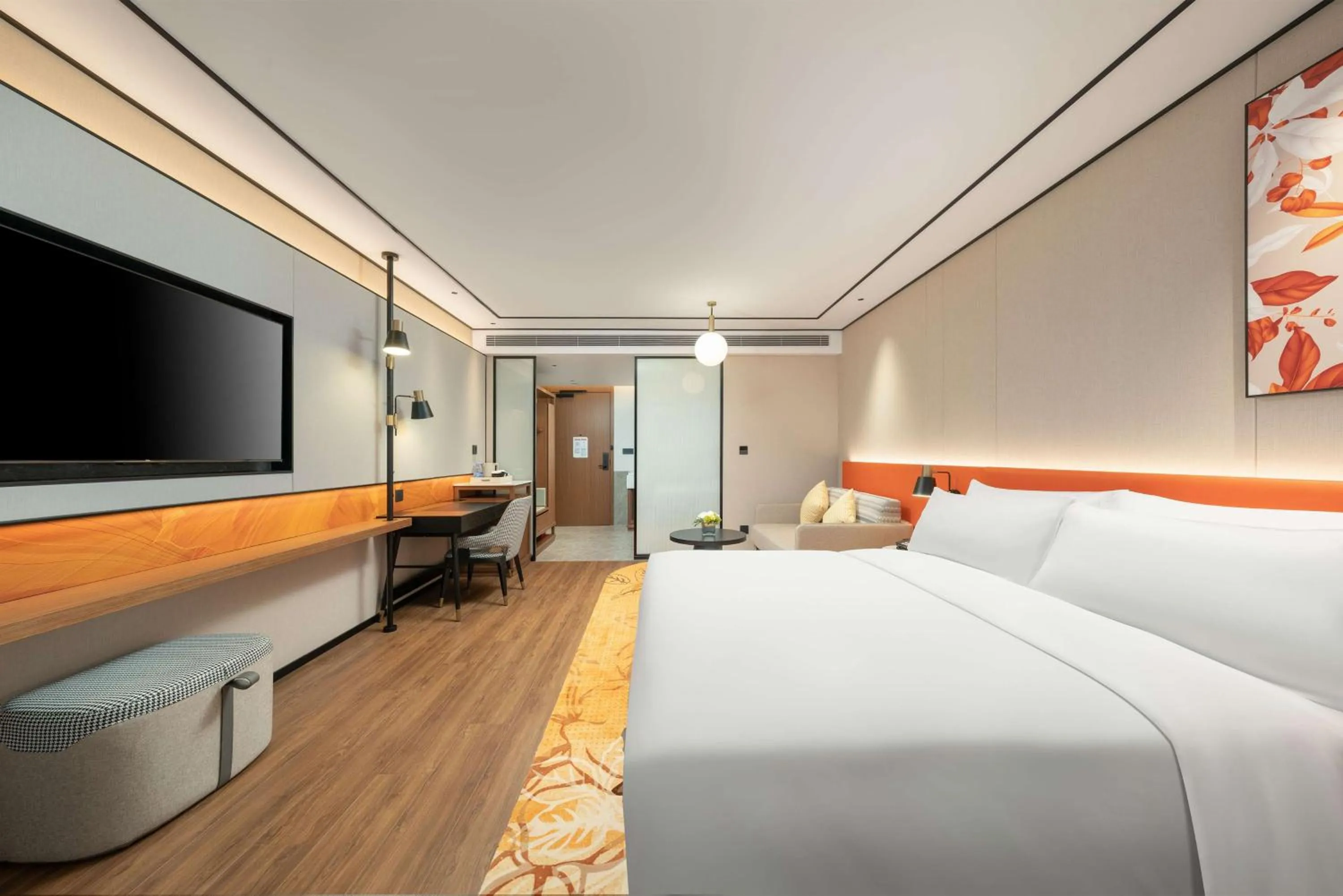 Bedroom, Bed in Hilton Garden Inn Tianjin Railway Station