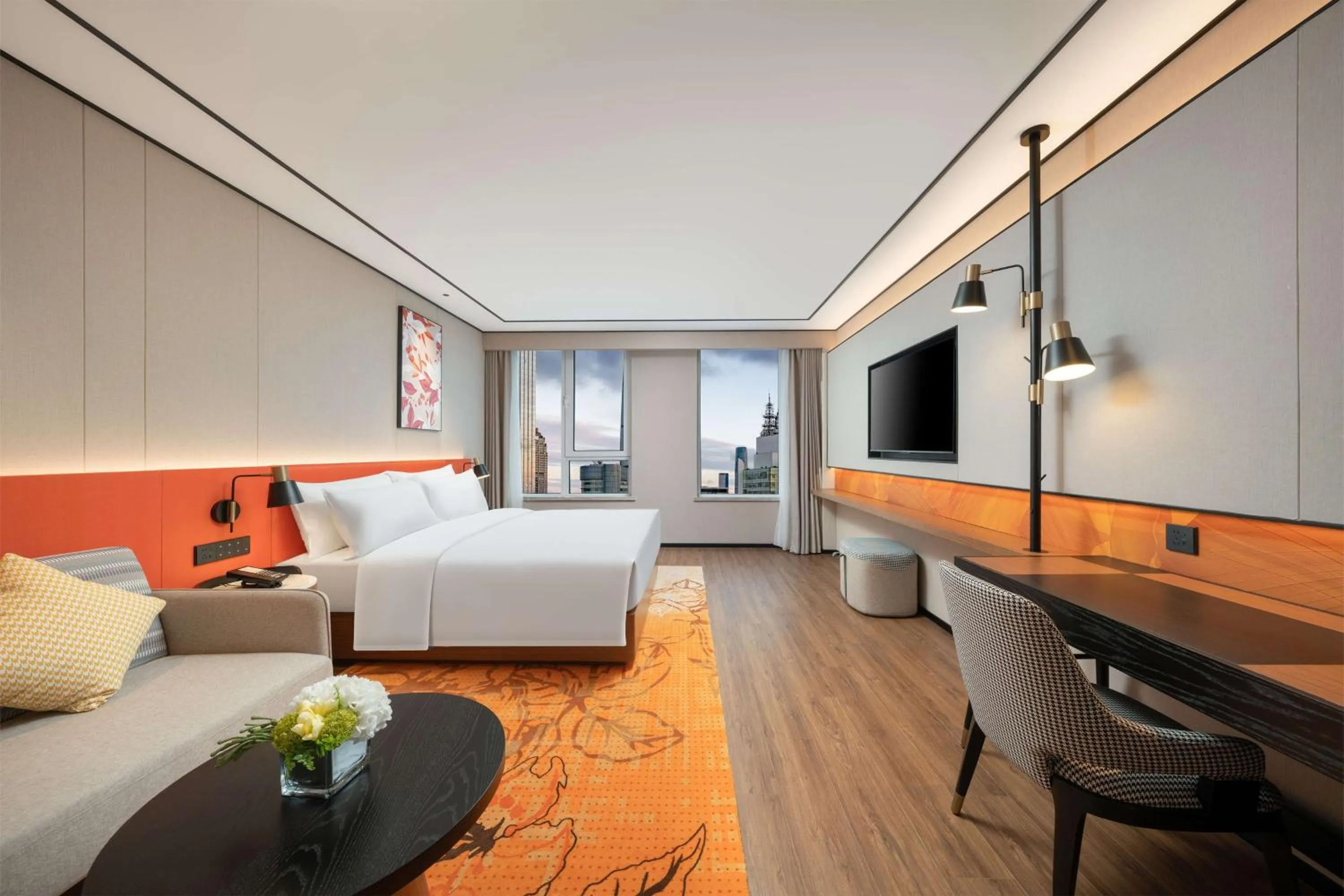 Bedroom, Bed in Hilton Garden Inn Tianjin Railway Station