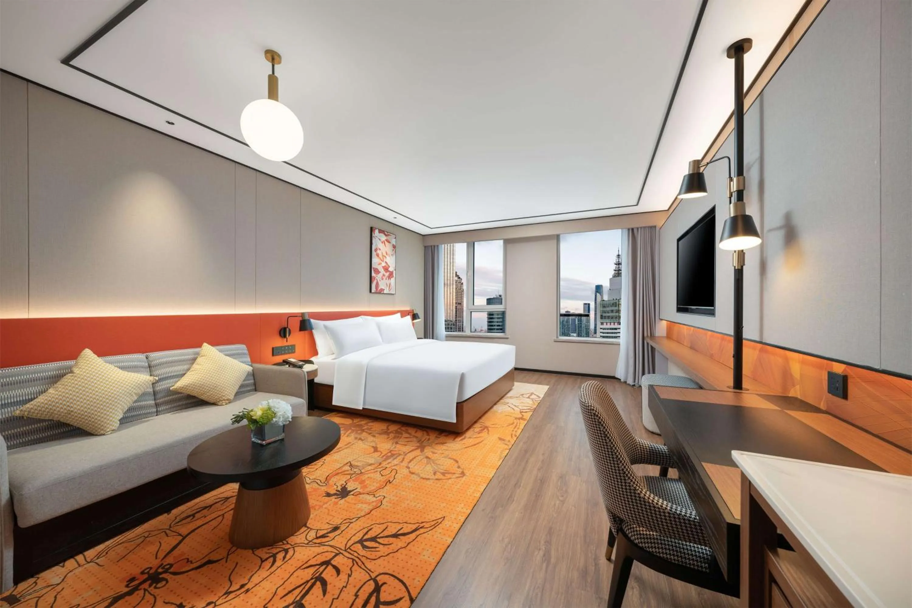 Bedroom, Bed in Hilton Garden Inn Tianjin Railway Station