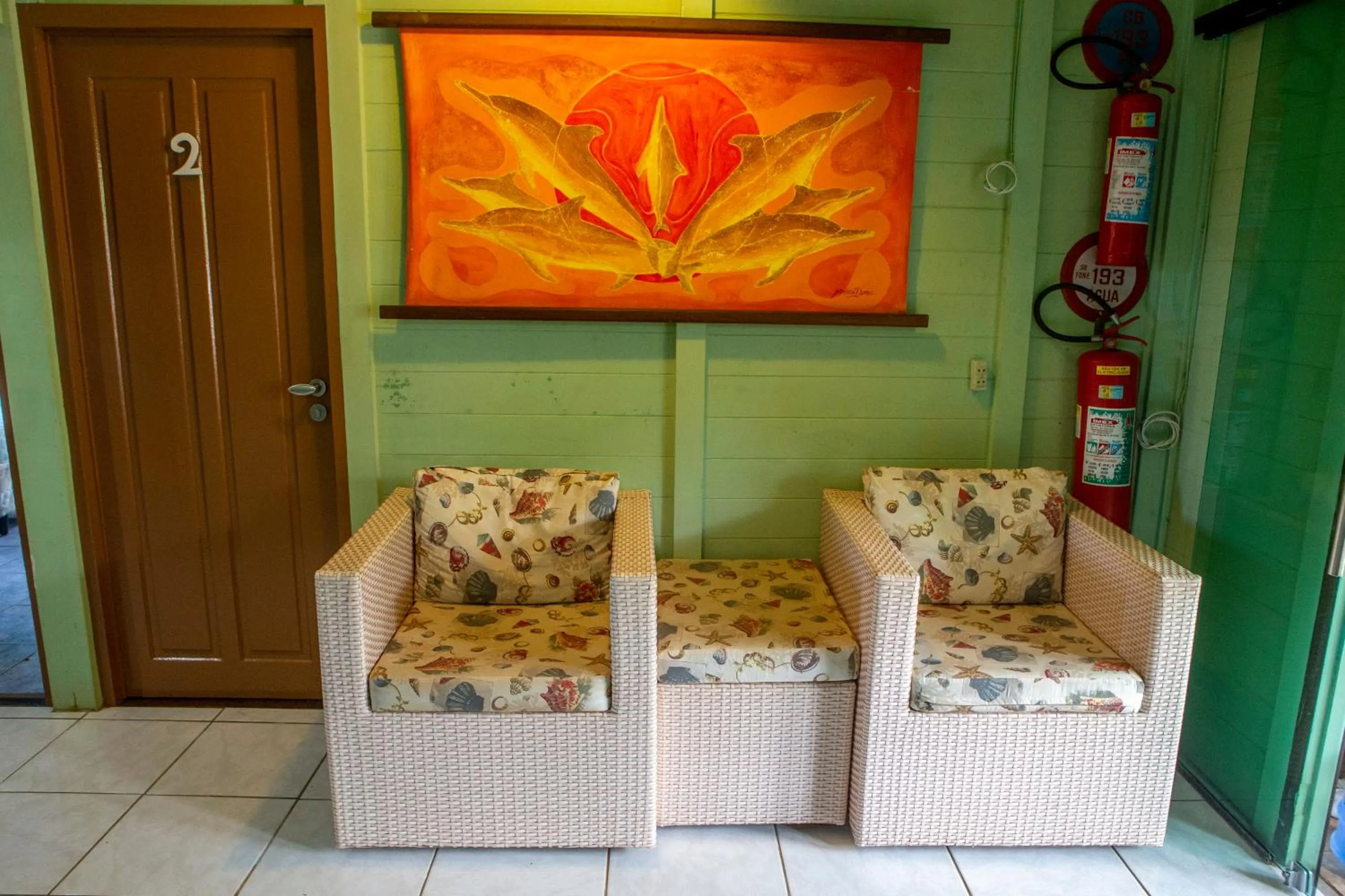 Seating area in Pousada Sol e Mar Noronha