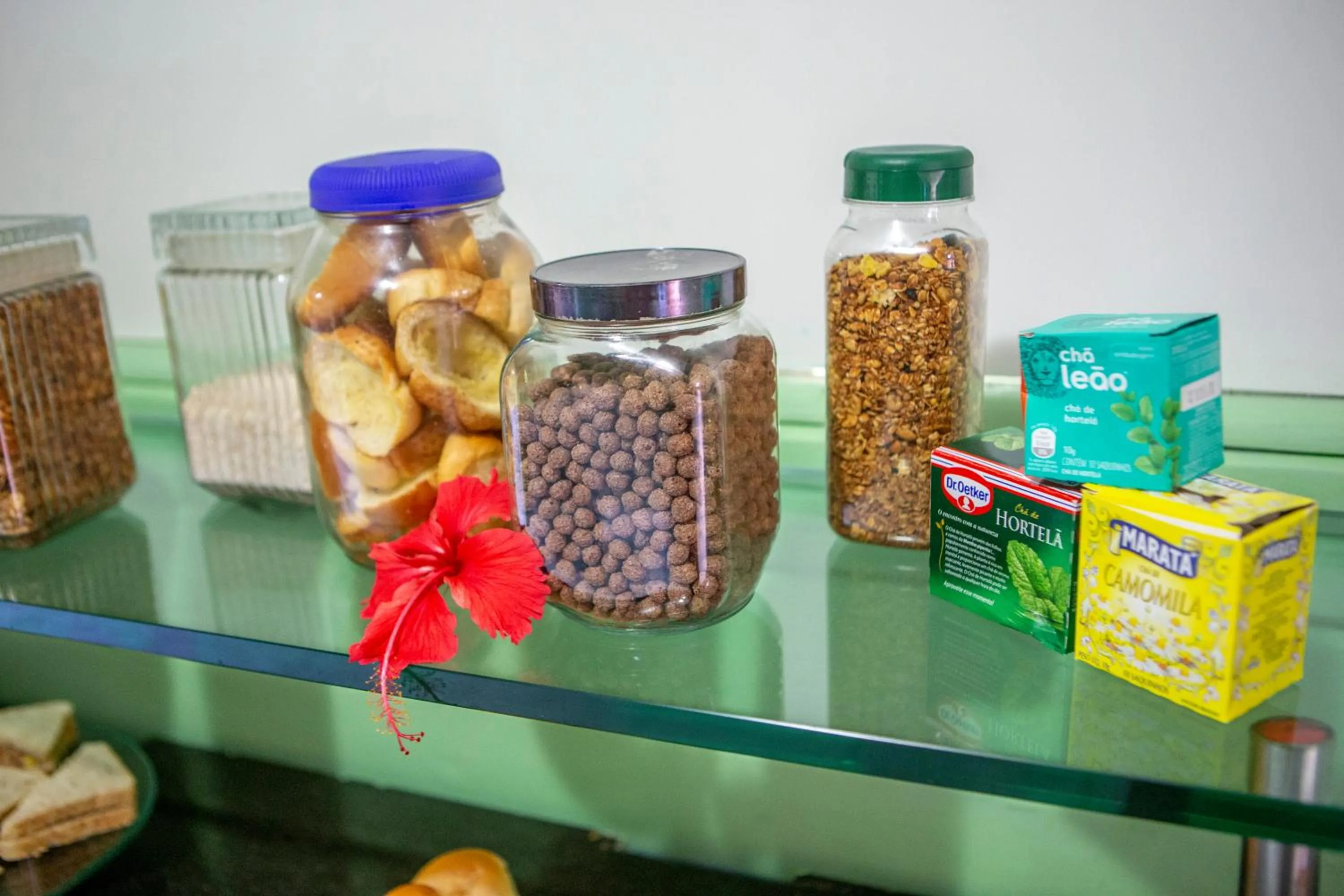 Continental breakfast in Pousada Sol e Mar Noronha