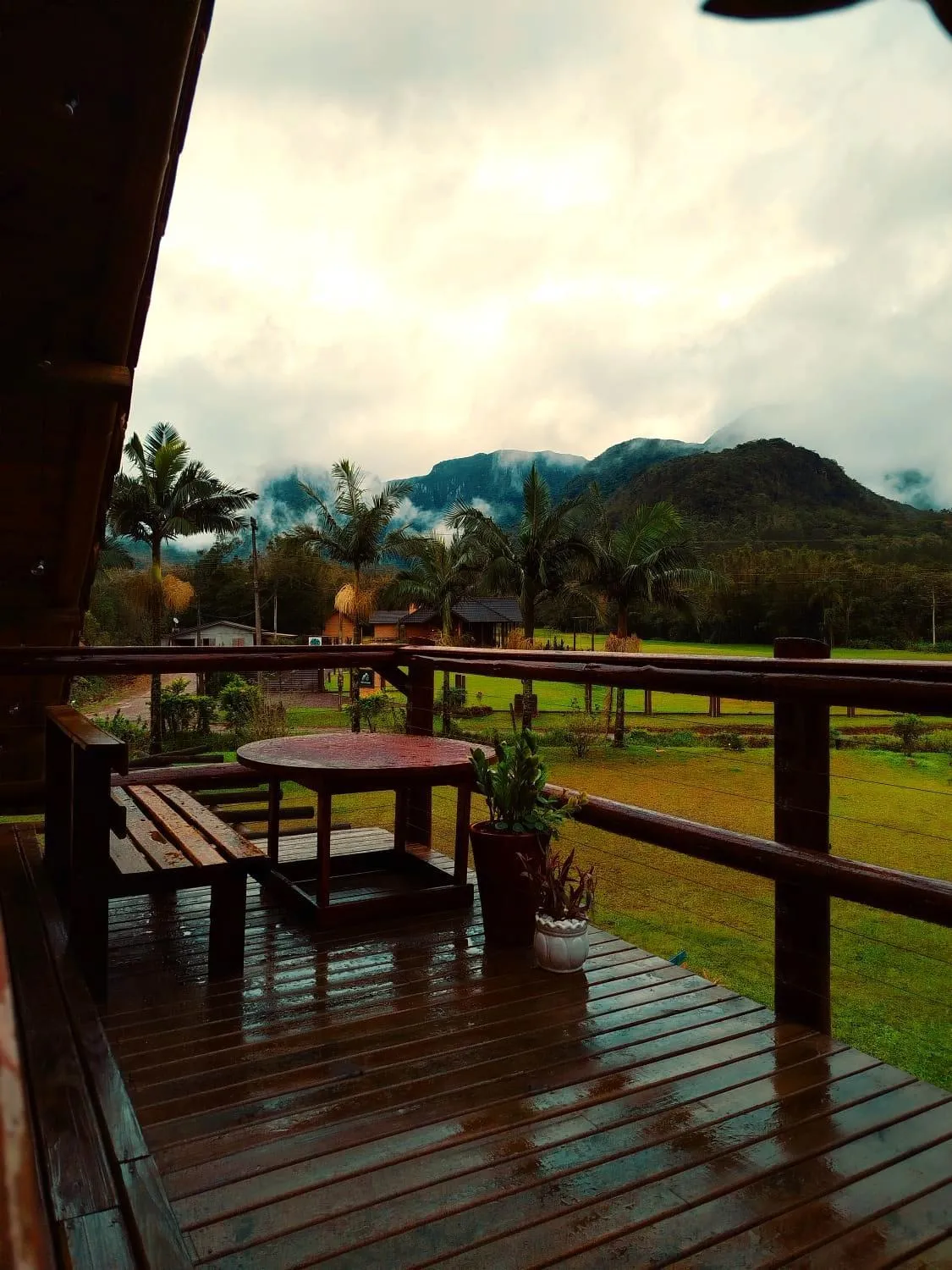 Balcony/Terrace in Chalés Pousada Malacara