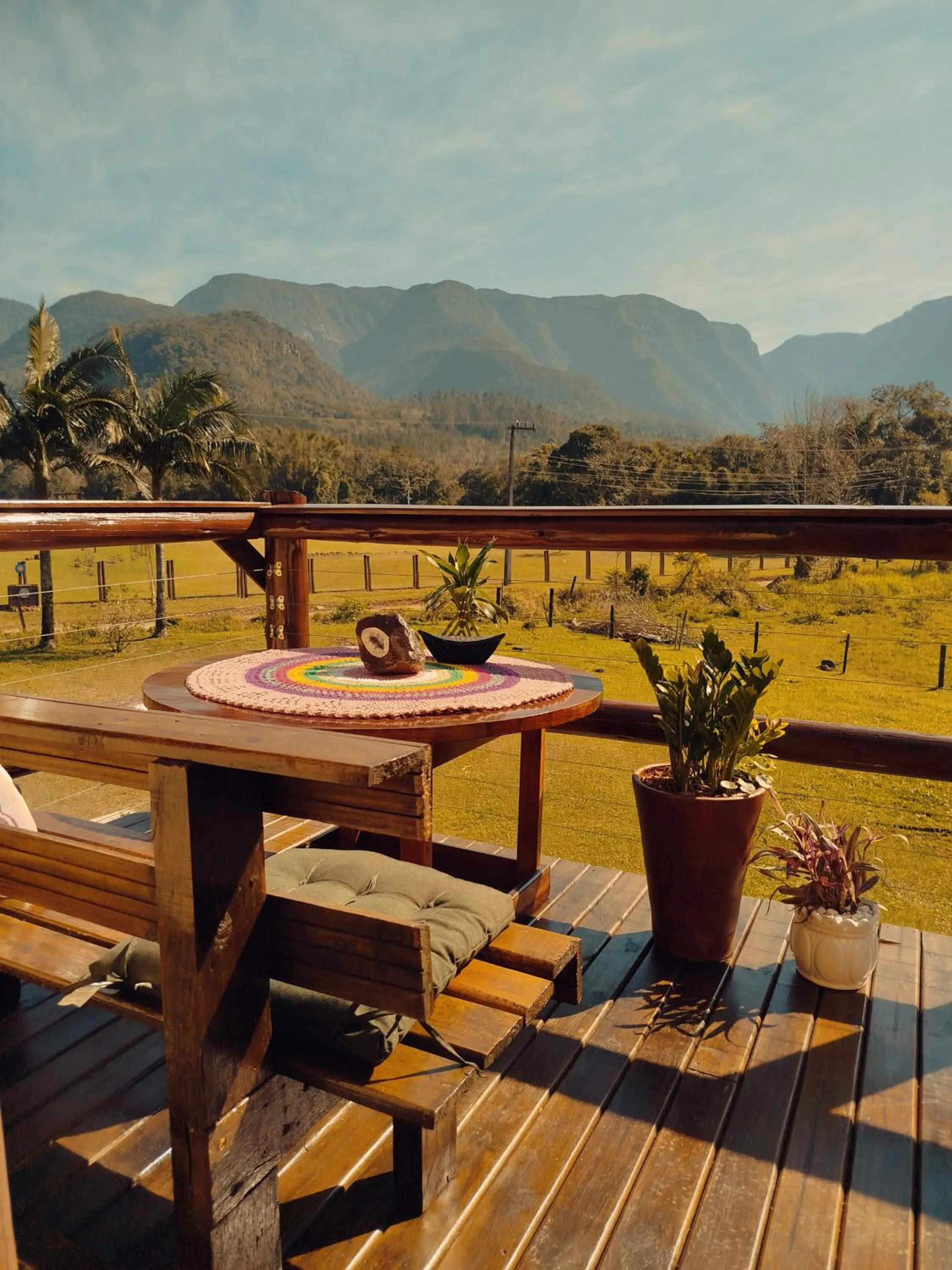 Balcony/Terrace in Chalés Pousada Malacara