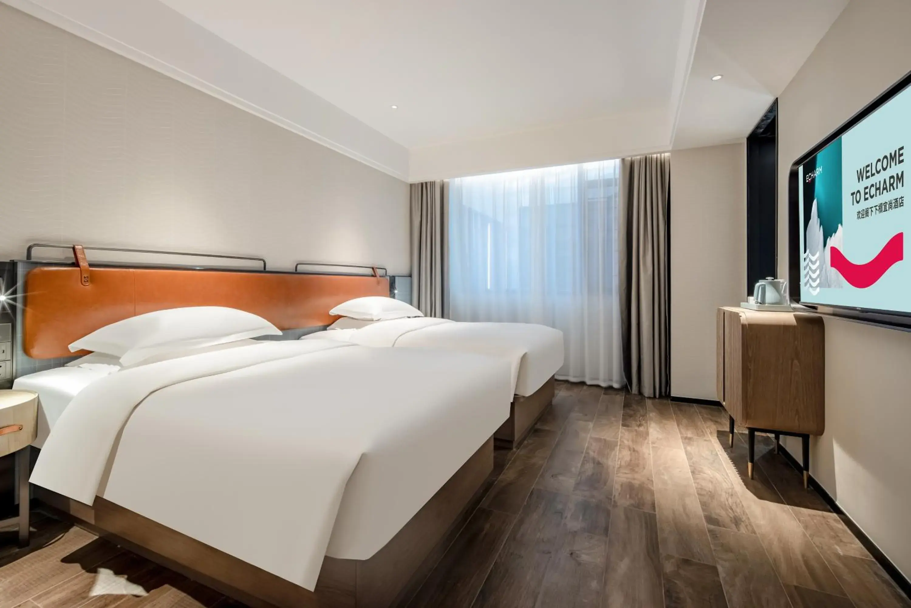 Bed in Eharm Hotel Baise Jingxi Jinxiu Ancient Town Bed in Eharm Hotel Baise Jingxi Jinxiu Ancient Town