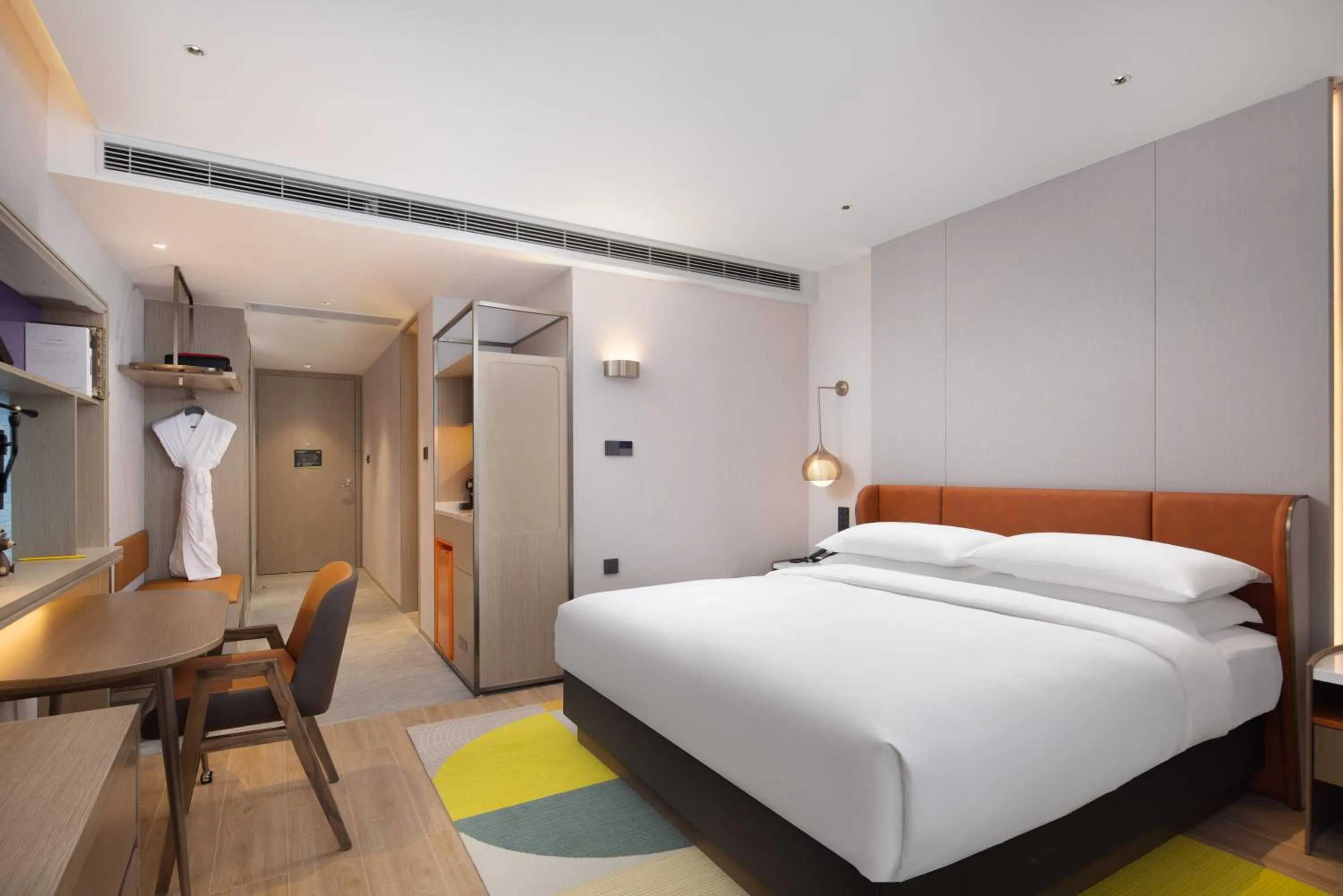 Bed in Home2 Suite by Hilton Hangzhou Qianjiang New Town