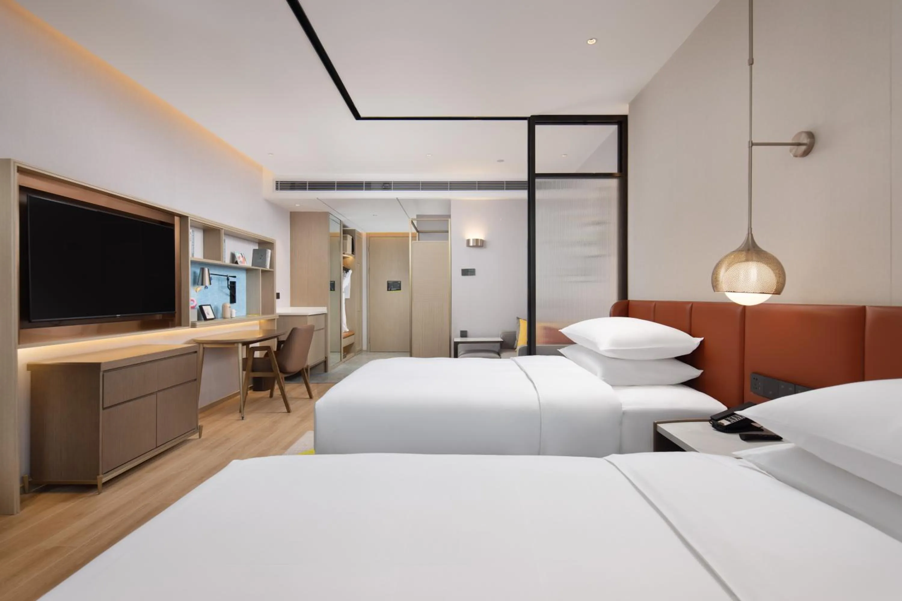 Bedroom, Bed in Home2 Suite by Hilton Hangzhou Qianjiang New Town