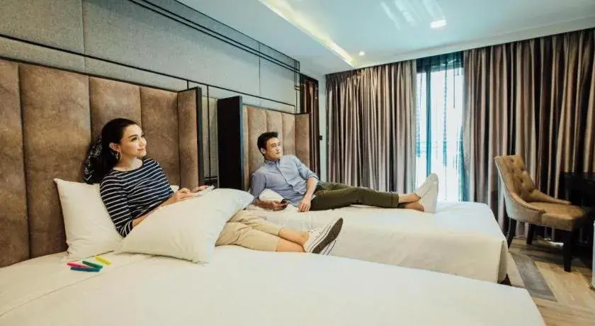 Bed in First Pride Hotel Bangkok Bed in First Pride Hotel Bangkok