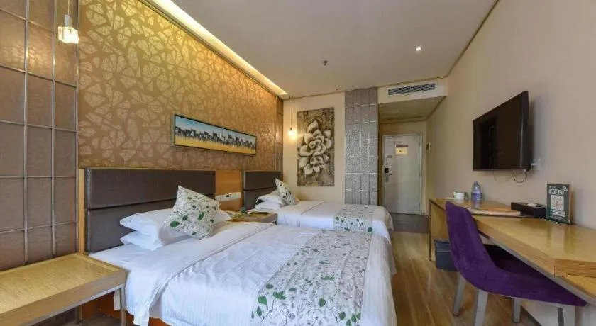Bed in GreenTree Alliance Shenzhen Shekou Sea World Taizi Road Hotel
