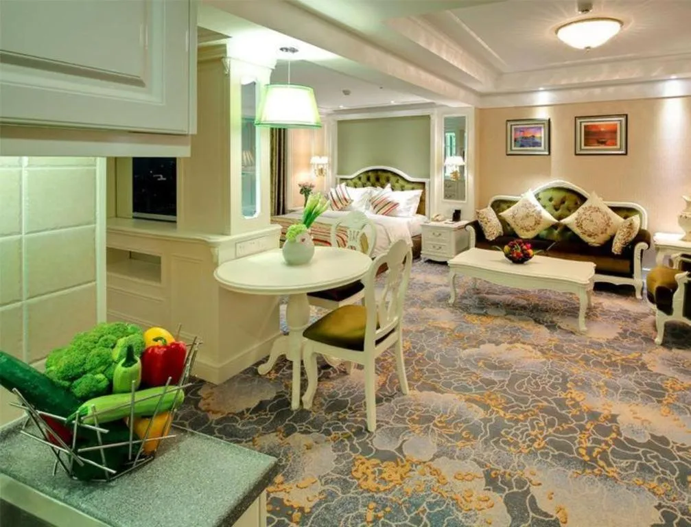 Bed in Xiamen Jingmin Central Hotel