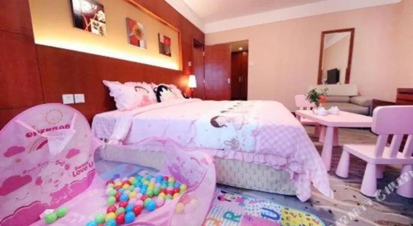 Bed in Xiamen Jingmin Central Hotel