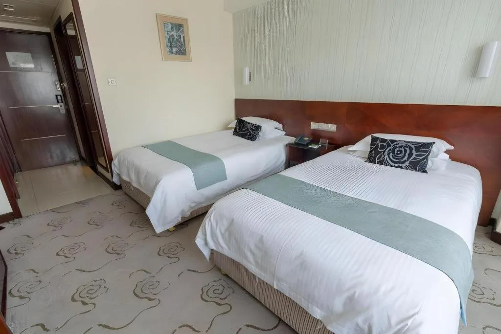 Bed in NanYing Hotel Shanghai