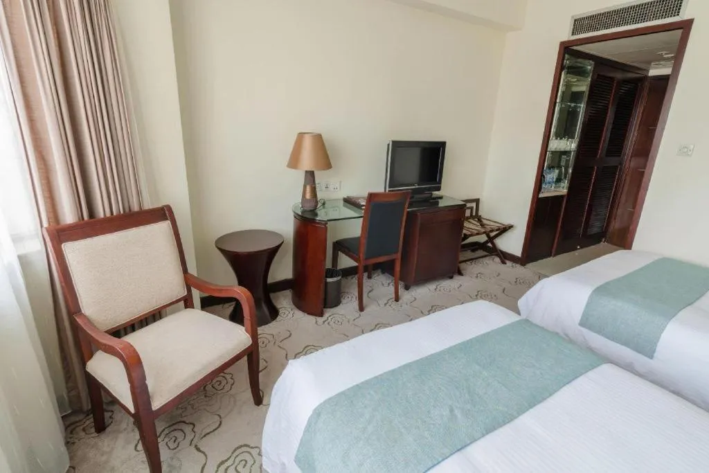 Bed in NanYing Hotel Shanghai