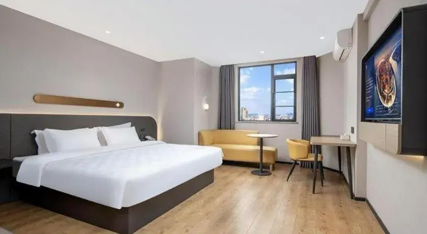 Bed in Jinjiang Inn Zhuhai Xiangzhou Qinglv Middle Road Theater Bed in Jinjiang Inn Zhuhai Xiangzhou Qinglv Middle Road Theater