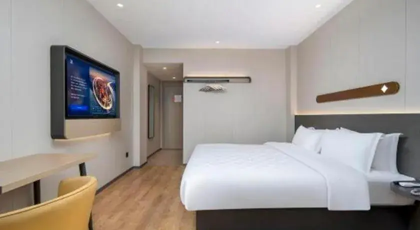 Bed in Jinjiang Inn Zhuhai Xiangzhou Qinglv Middle Road Theater Bed in Jinjiang Inn Zhuhai Xiangzhou Qinglv Middle Road Theater