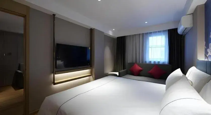 Bed in Jinjiang Inn Shanghai Lujiazui Bed in Jinjiang Inn Shanghai Lujiazui