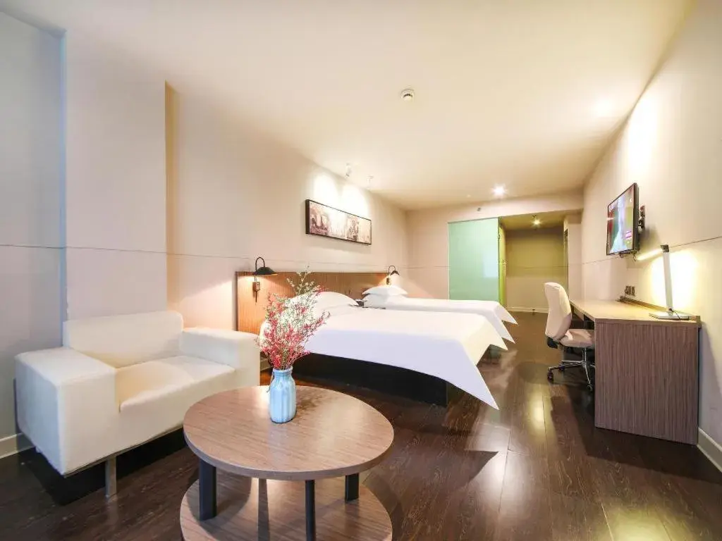 Bed in Jinjiang Inn Select Wuhan Xinhua Road Xiehe Hospital Bed in Jinjiang Inn Select Wuhan Xinhua Road Xiehe Hospital