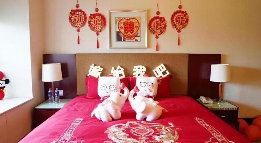 Bed in Golden Diamond Hotel Zhongshan