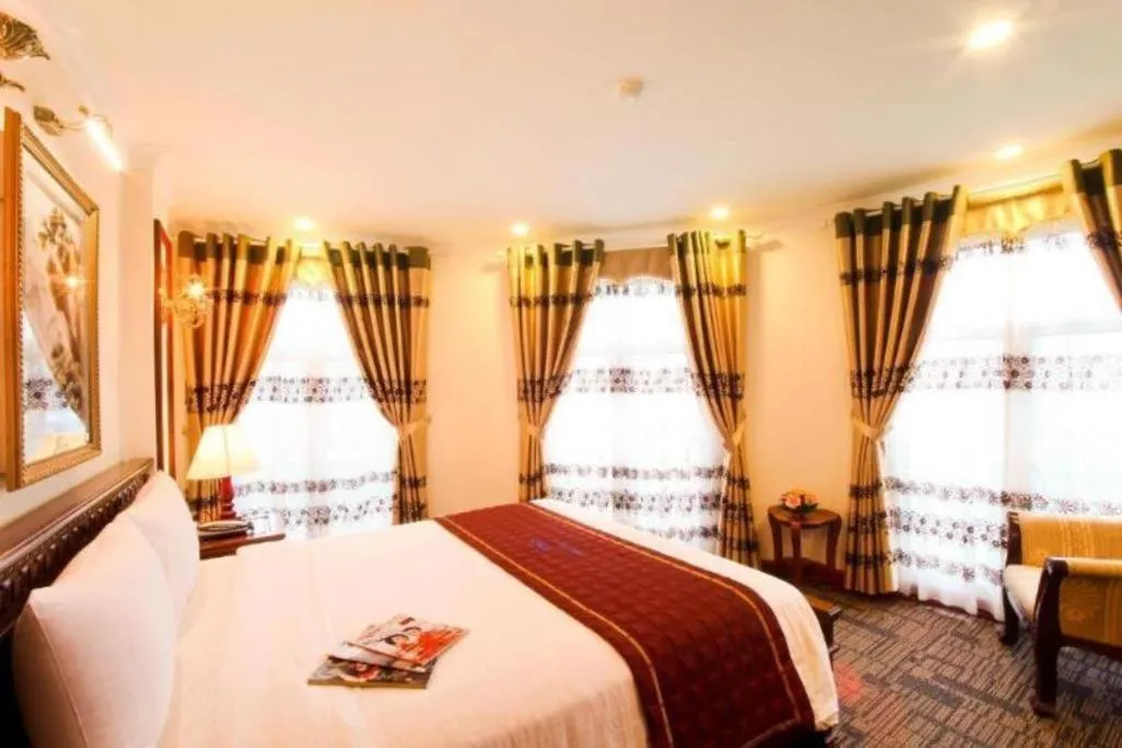 Bed in Eden Hotel Hanoi