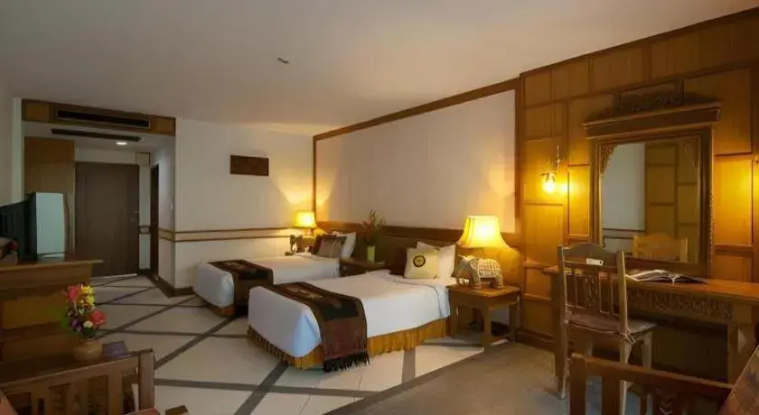 Bed in River Kwai Village Hotel Bed in River Kwai Village Hotel