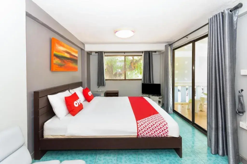 Bed in OYO 884 Baan Sang Chan Cha-am Bed in OYO 884 Baan Sang Chan Cha-am