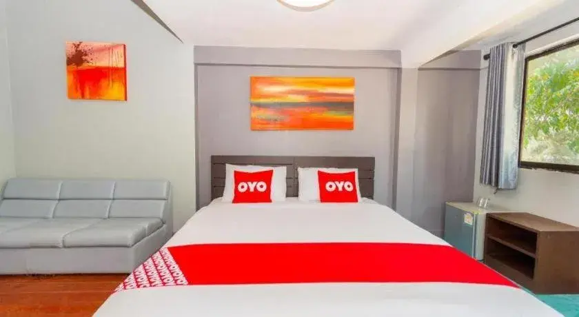 Bed in OYO 884 Baan Sang Chan Cha-am Bed in OYO 884 Baan Sang Chan Cha-am