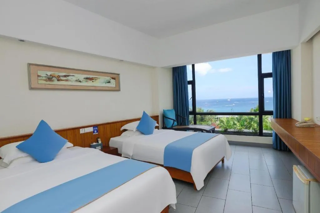 Bed in Sanya Luyi Sea View Hotel