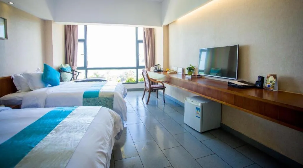 Bed in Sanya Luyi Sea View Hotel