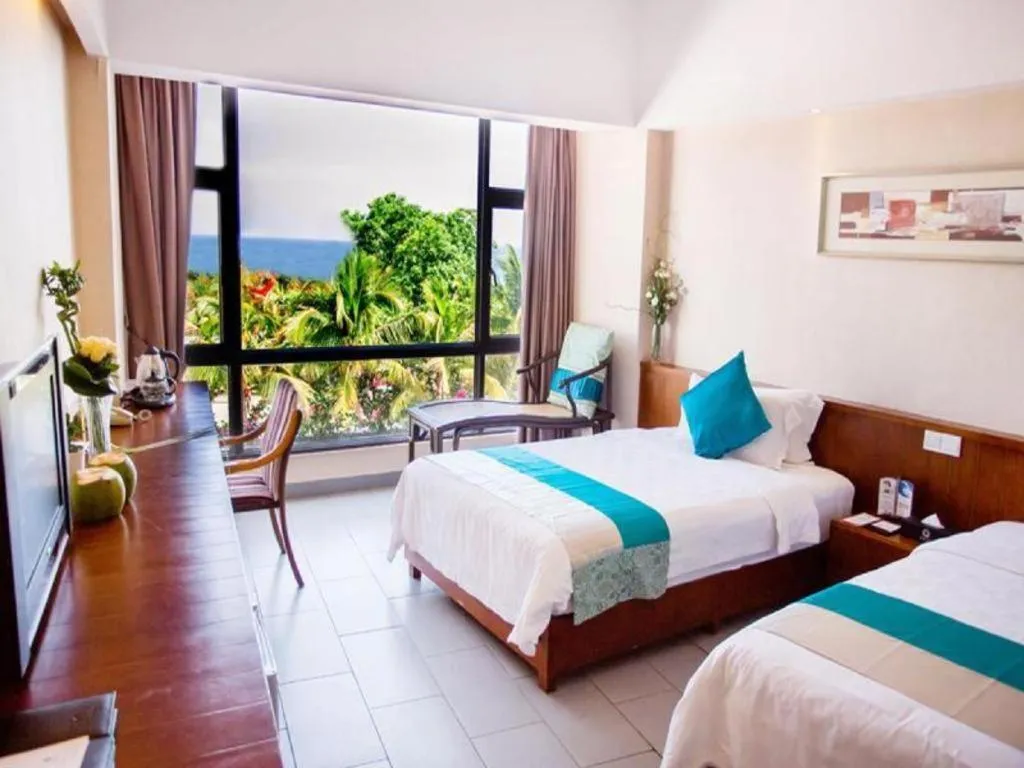 Bed in Sanya Luyi Sea View Hotel