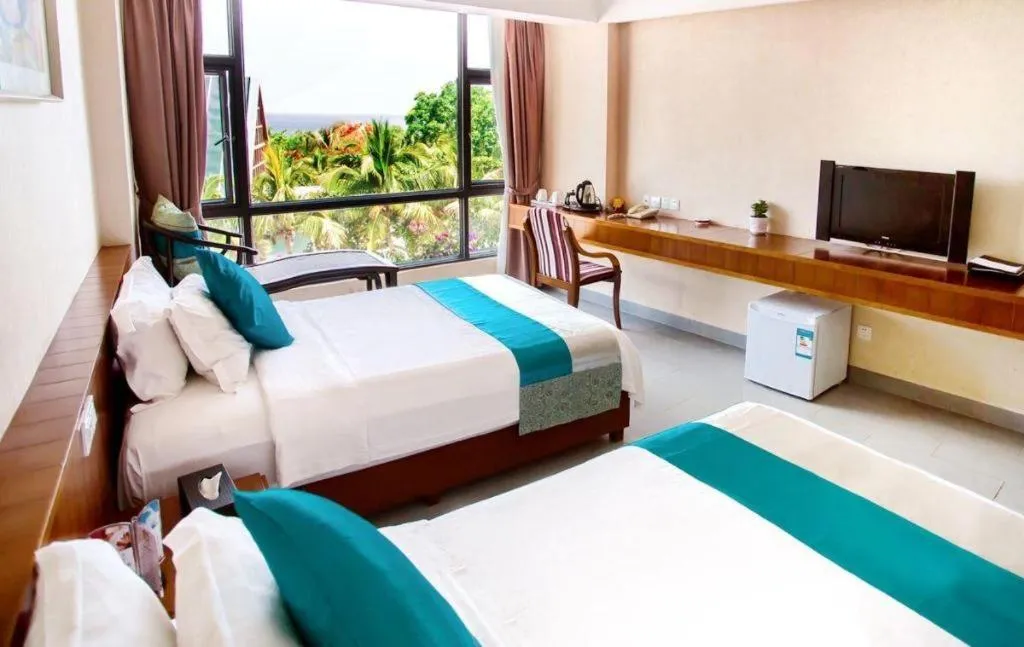 Bed in Sanya Luyi Sea View Hotel