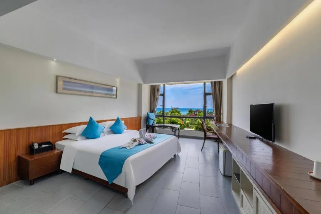 Bed in Sanya Luyi Sea View Hotel