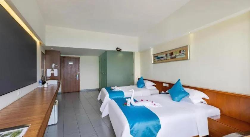 Bed in Sanya Luyi Sea View Hotel