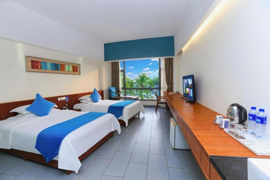 Bed in Sanya Luyi Sea View Hotel