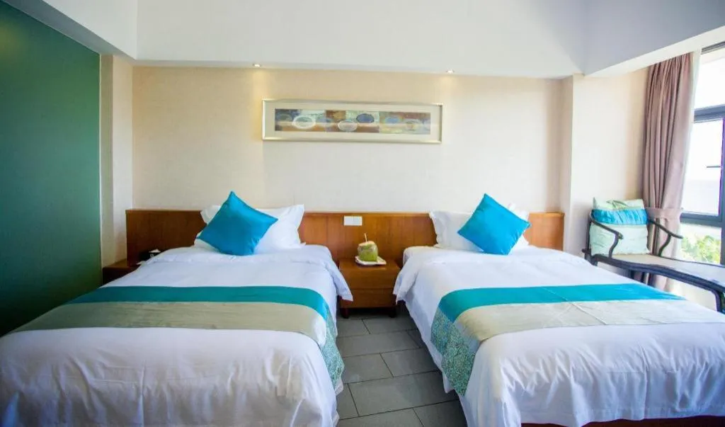 Bed in Sanya Luyi Sea View Hotel