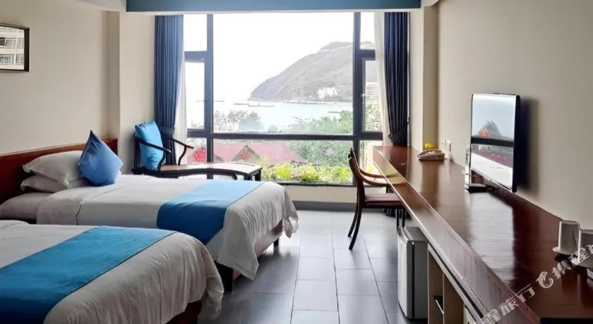Bed in Sanya Luyi Sea View Hotel