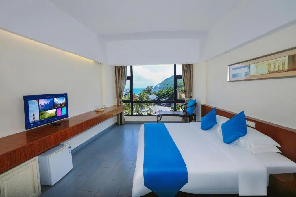 Bed in Sanya Luyi Sea View Hotel