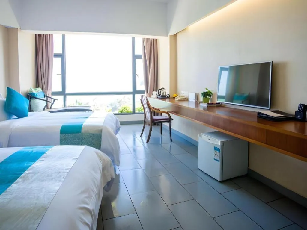 Bed in Sanya Luyi Sea View Hotel