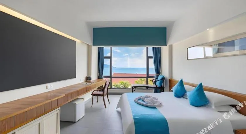 Bed in Sanya Luyi Sea View Hotel