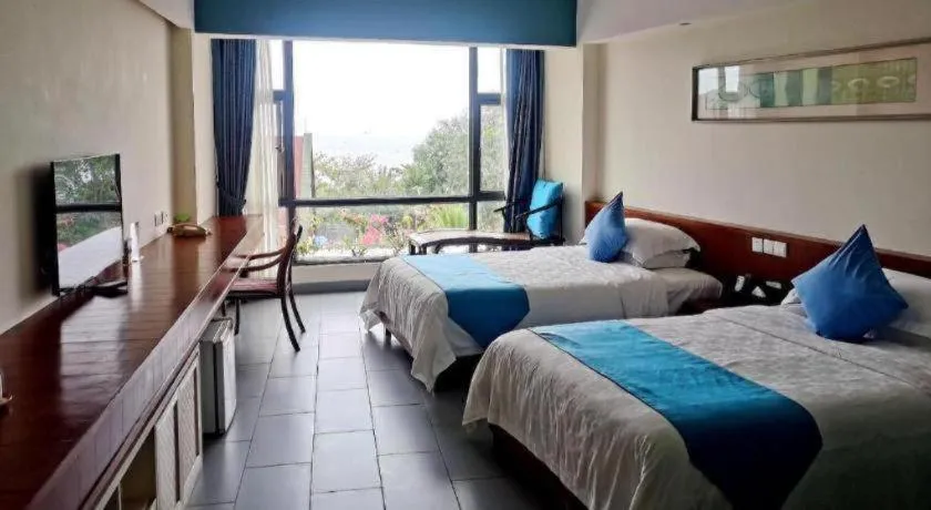 Bed in Sanya Luyi Sea View Hotel