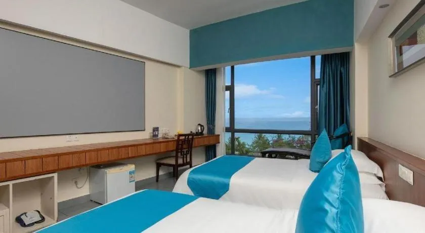 Bed in Sanya Luyi Sea View Hotel
