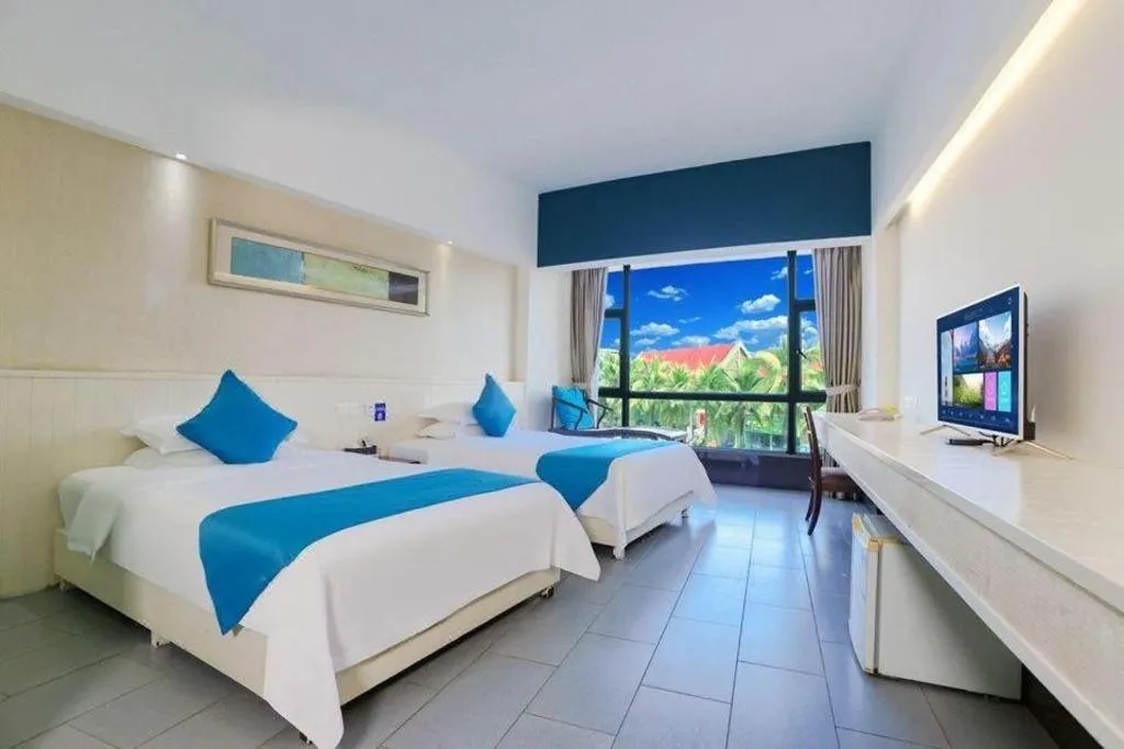 Bed in Sanya Luyi Sea View Hotel