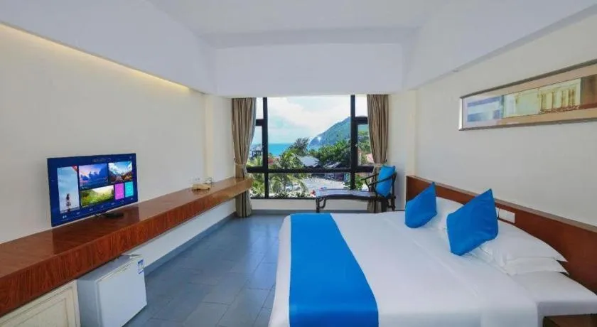 Bed in Sanya Luyi Sea View Hotel